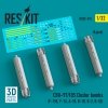 RESKIT RS32-0515 CBU-97/105 cluster bombs (4 pcs) (3D Printed) 1/32